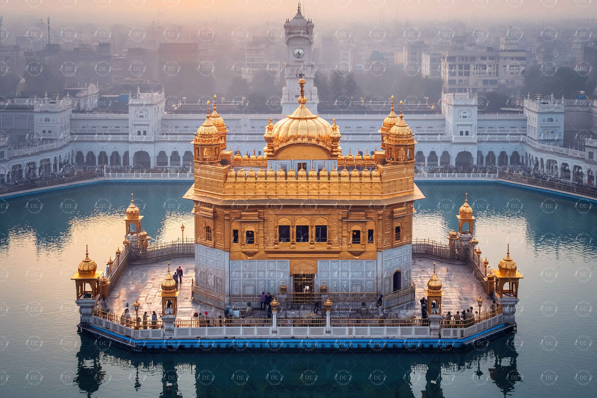 Golden Temple Aerial View Wallpaper Mural