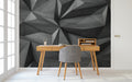 Grey Concrete Wall Wallpaper Mural WM483953307 for Study Area