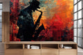 Jazz Music Art Wallpaper Mural for Hallway