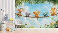 Joyful Forest Animals Wallpaper Mural - WM1023785859 for Kids Room
