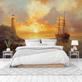 Lighthouse Sunset Seascape Wallpaper Mural WM995502689 for Bedroom