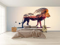 Lion Double Exposure Wallpaper Mural WM552900368 for Bedroom
