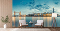 London Skyline Sunset Wallpaper Mural WM787432672 for Living Room