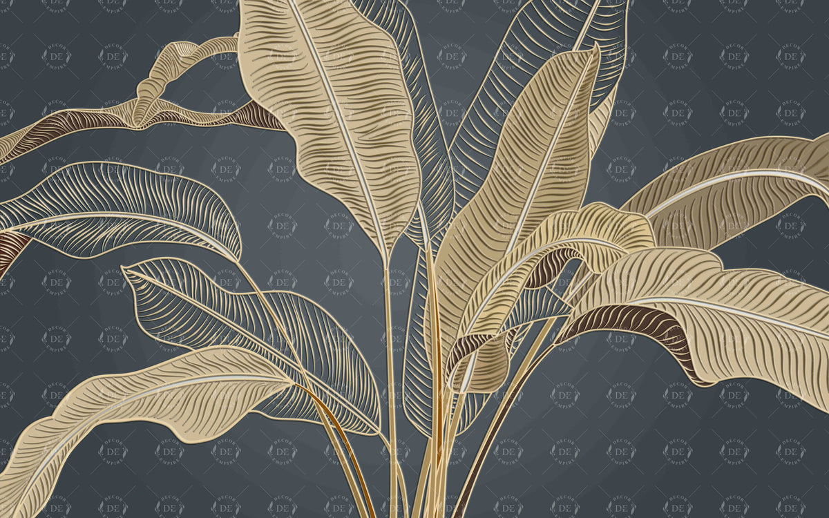 Luxury Banana Leaf Wallpaper Mural