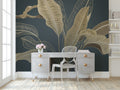 Luxury Banana Leaf Wallpaper Mural for Study Area