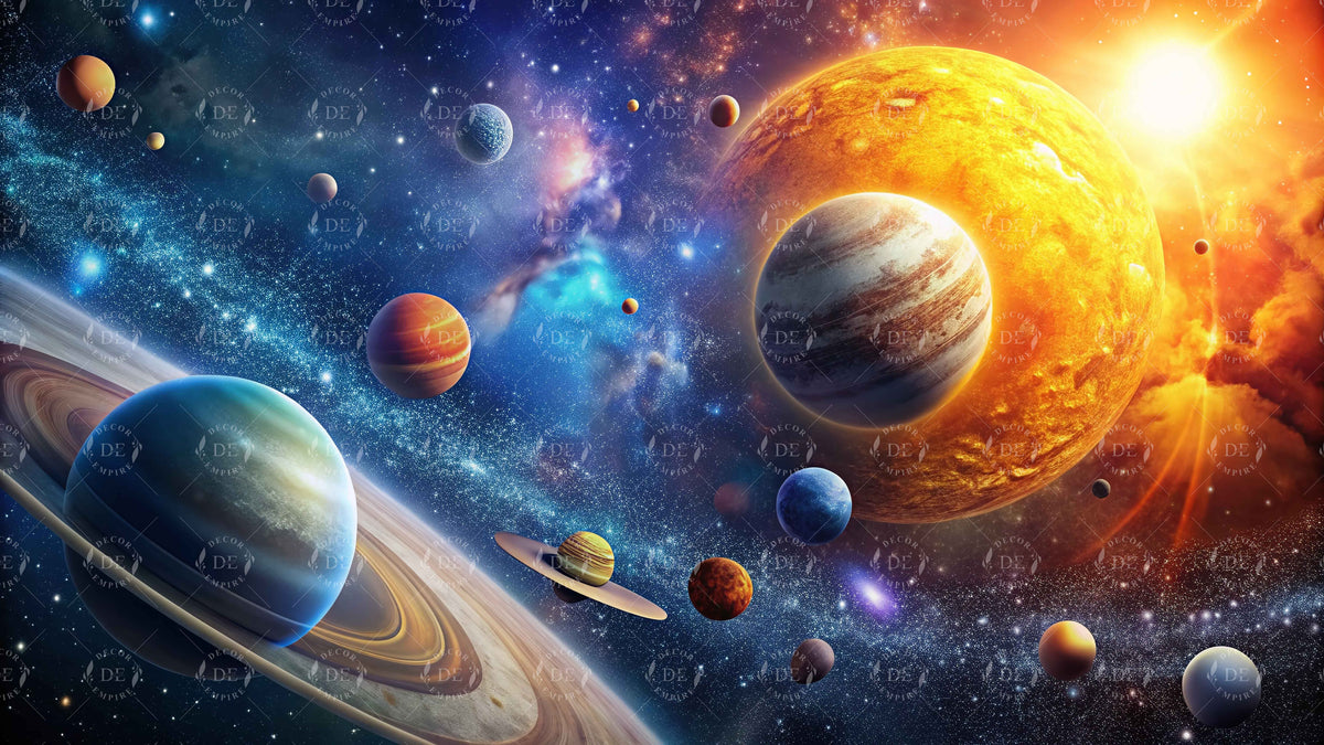 Majestic Space and Planets Wall Mural