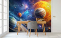 Majestic Space and Planets Wall Mural for Study Area