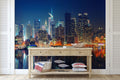 Manhattan Skyline at Night Wall Mural for Hallway