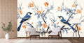 Minimalist Chinoiserie Wallpaper Mural WM837525625 for Living Room