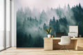 Misty Forest Wallpaper Mural for Study Area
