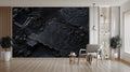 Modern Dark Black Texture Wallpaper Mural for Hallway