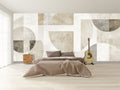 Modern White Geometric Wallpaper Mural WM997799117 for Bedroom