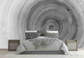 Monochrome Wood Grain Texture Wall Mural for Bedroom