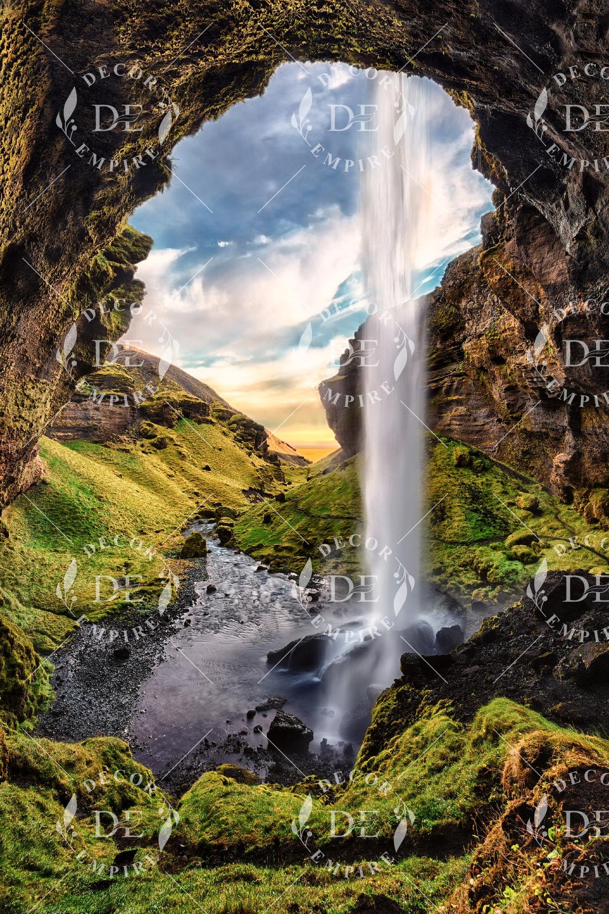 Mystic Falls Iceland Waterfall Wallpaper Mural