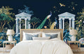Navy Blue Peacock Wallpaper Mural WM1115626877 for Bedroom