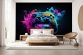 Neon Gaming Controller Wallpaper Mural WM610123005 for Bedroom