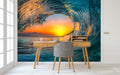 Ocean Wave Wallpaper Mural WM219158969 for Study Area
