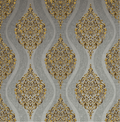 Modern Grey and Gold Damask Wallpaper - 11230