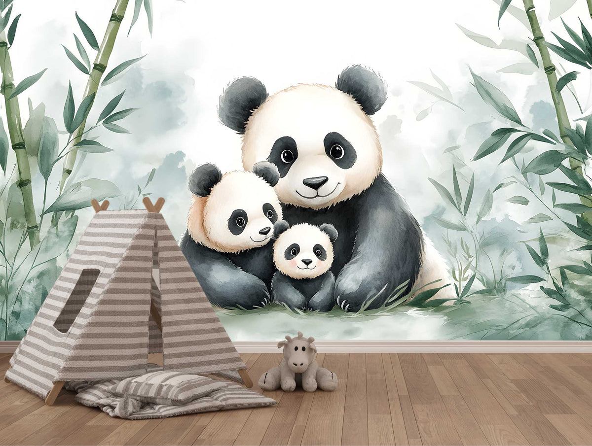 Panda Paradise Wallpaper Mural for Kids Room