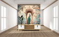 Peacock Paradise Garden Wallpaper Mural for Living Area