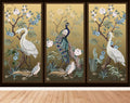 Chinoiserie style with Peacock and Peonies Wallpaper Mural