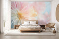 Pink Peony Flower Wall Mural for Bedroom