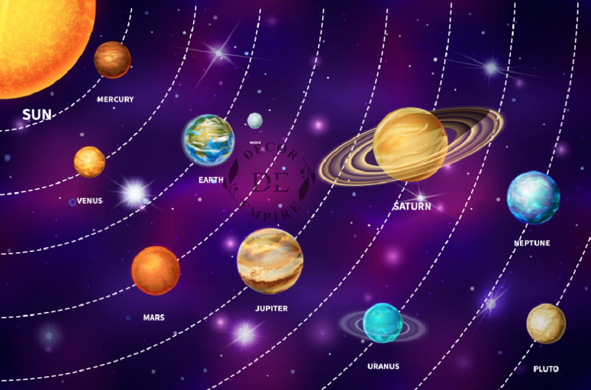 Kids Solar System Planets Wallpaper Mural