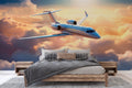 Private Jet Sky Wallpaper Mural WM638038446 for Bedroom