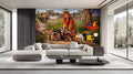 Punjabi Village Festival Wallpaper Mural WM10000013 for Living Area