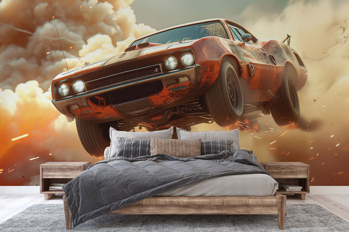 Racing Muscle Car Wallpaper Mural for Gamers