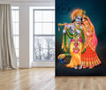 Radha Krishna Bansuri Colourful Wallpaper Mural