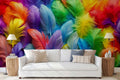 Rainbow Feather Wallpaper Mural WM979240792 for Living Room