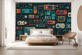Retro Gaming Wallpaper Mural WM868839810 for Bedroom