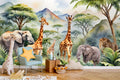 Safari Animal Kingdom Wallpaper Mural WM839726754 for Kids Room