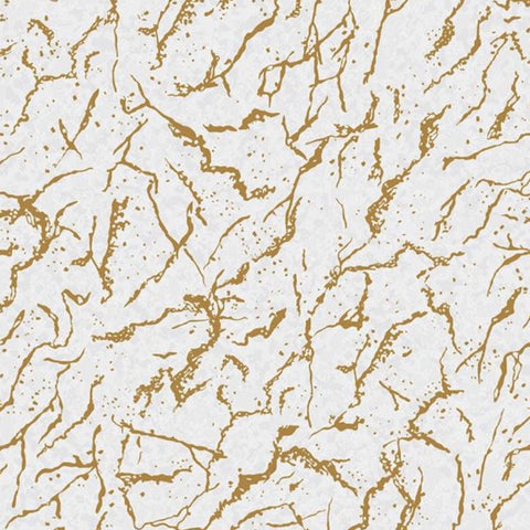 Marble Textured Gold and Off-White Wallpaper - 11251