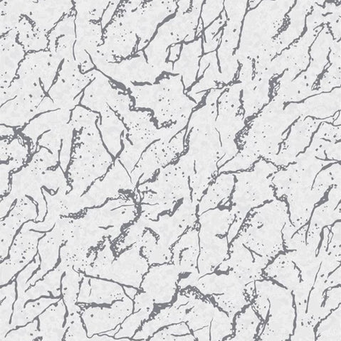 Marble Textured Silver and Off-White Wallpaper - 11250