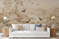 Serene Deer Valley Wall Mural WMWM10000177 for Drawing Room