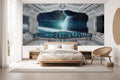 Spaceship Planet View Wallpaper Mural WM147432054 for Bedroom