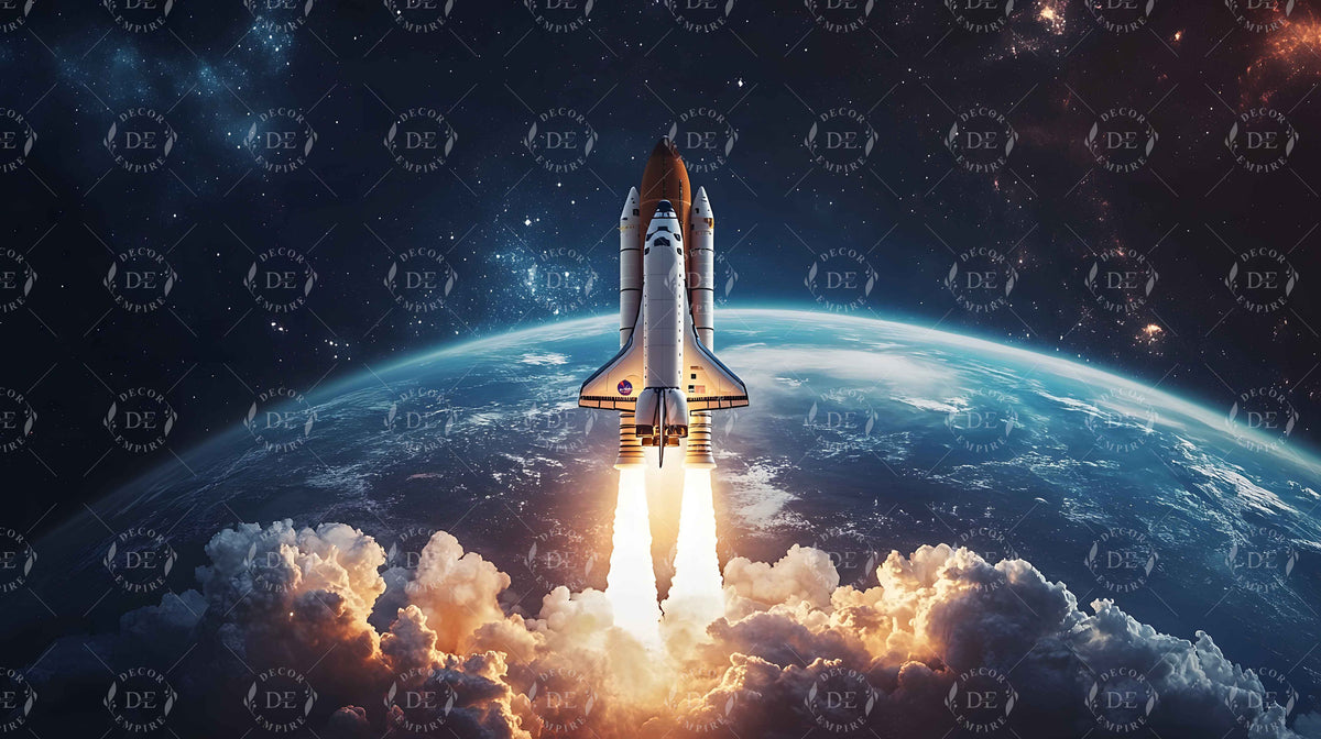 Stunning Space Rocket Launch Wall Mural