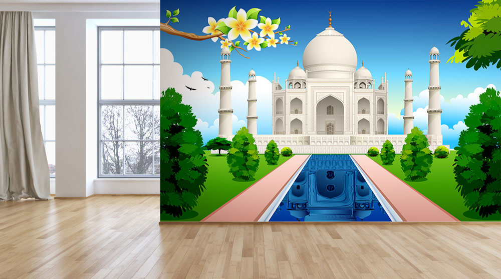 Taj Mahal Wallpaper Mural for Hallway