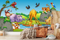 Wild Forest Animals Wallpaper Mural WM264343777 for Kids Bedroom