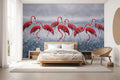 Winter Red Flamingos Landscape Wallpaper Mural WM10000009 for Bedroom