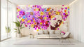 Woman with Flowers Wall Mural for Living Area