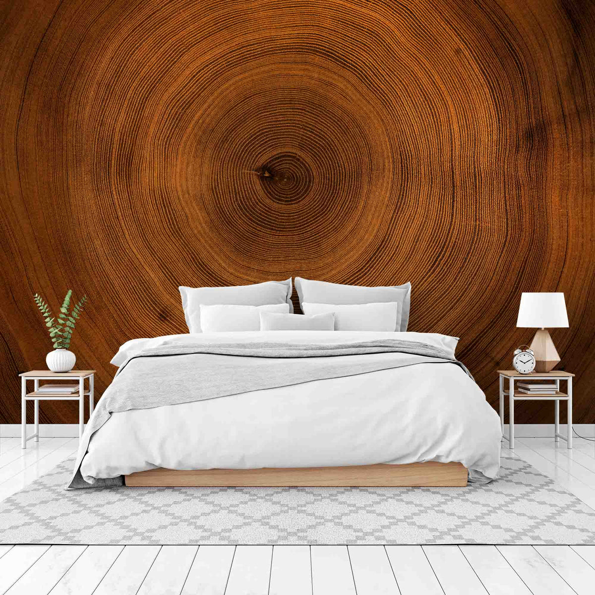 Wood Grain Texture Wall Mural for Bedroom