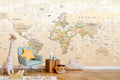 World Map Wallpaper for Kids Room
