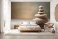 Zen Stones on Sand Wallpaper Mural WM688958580 for Bedroom