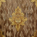 Luxury Brown and Gold Damask Wallpaper 11017