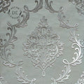 Silver and Light Grey Big Damask Wallpaper - 11089
