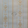 Beige and Gold Vertical Damask Wallpaper - 11101