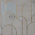 Beige and Off White Arch Wallpaper - 11103